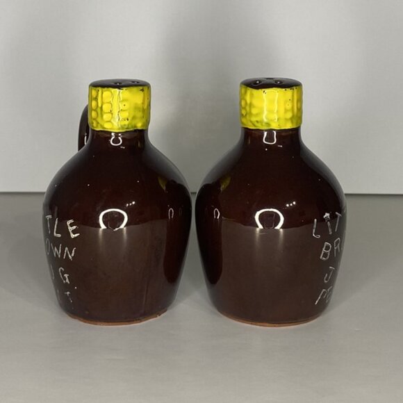 Little Brown Jug Salt & Pepper Shakers, Vintage - Picture 3 of 7